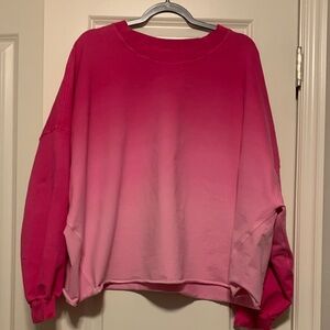 Lululemon LA Pink Ombre Crewneck Sweatshirt in Sonic Pink Sz XL/XXL, GUC, 1 flaw